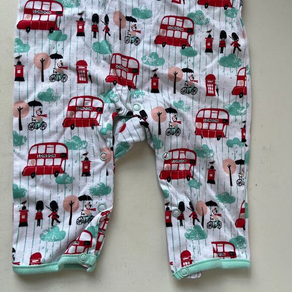 Little Red Bus London Baby Romper  0-6M New Novelty Travel  Long Sleeve British - Picture 3 of 12